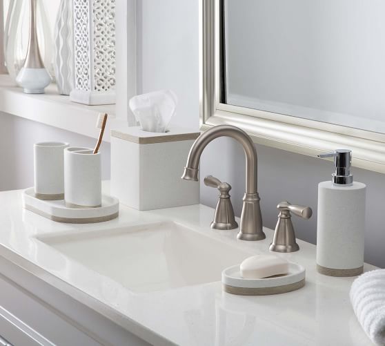 Meier Resin Bathroom Accessories, Satin Nickel Bathroom Countertop Accessories