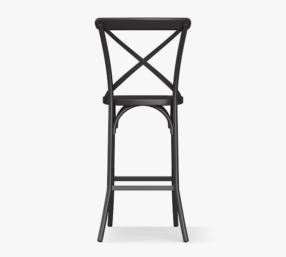 x back bar stool black