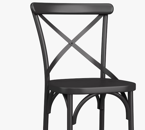 x back black bar stool