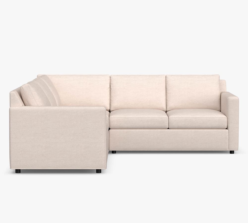 Sanford Square Arm Upholstered 3-Piece L-Sectional | Pottery Barn