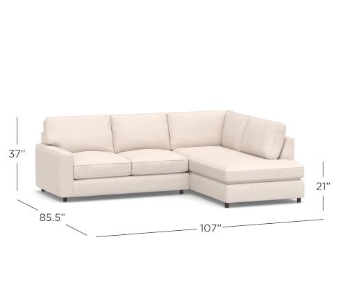 PB Comfort Square Arm Upholstered Return Bumper Sectional | Pottery Barn