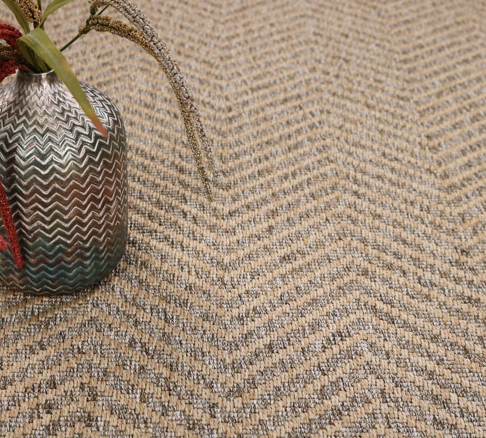 Custom Woven Chevron Indoor/Outdoor Rug Pottery Barn