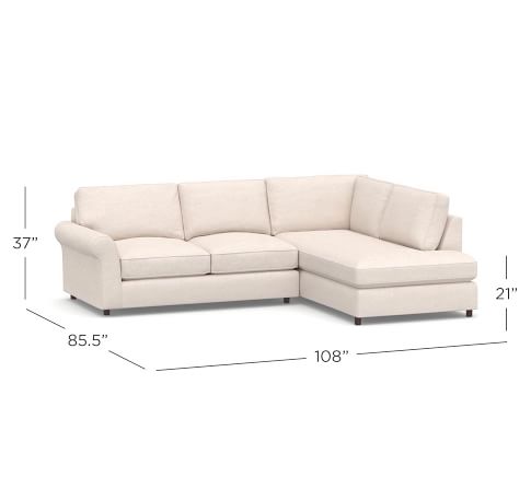 PB Comfort Roll Arm Upholstered Return Bumper Sectional | Pottery Barn