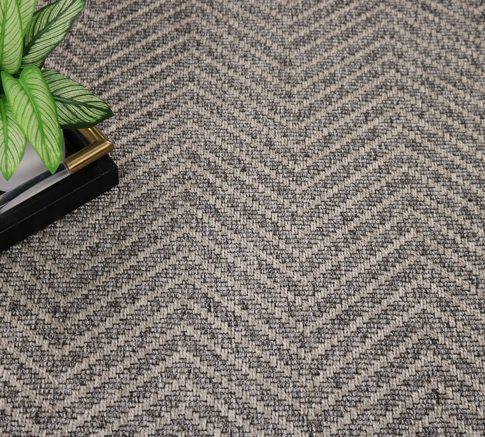 Custom Woven Chevron Indoor/Outdoor Rug Pottery Barn