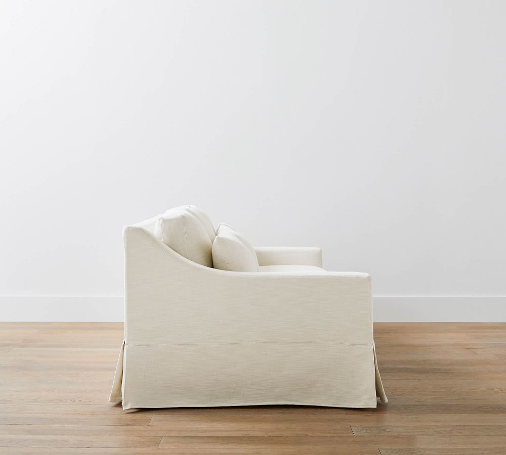 York Slope Arm Deep Seat Slipcovered Fabric Sofa Pottery Barn