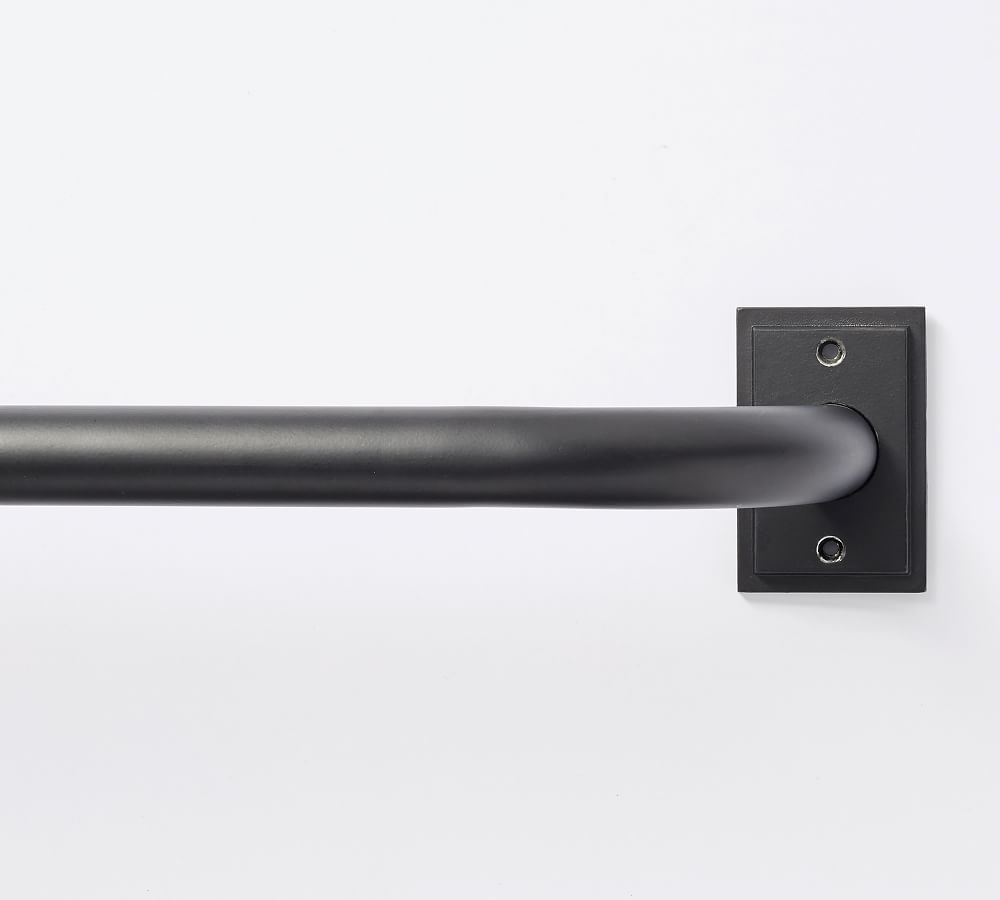 Antique Bronze Room Darkening Curtain Rod & Wall Bracket Pottery Barn