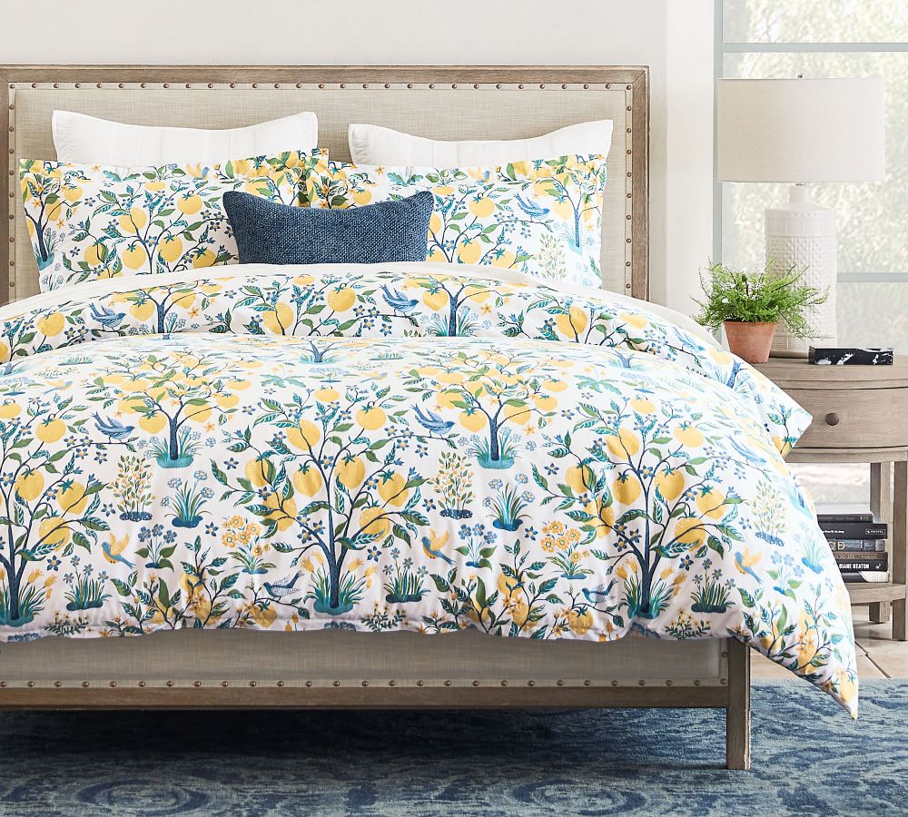 pottery barn yellow duvet