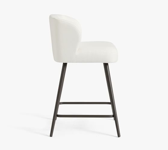 Wingback Upholstered Bar Counter, Contemporary Upholstered Bar Stools