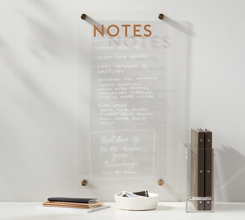 Acrylic Notes Board Pottery Barn