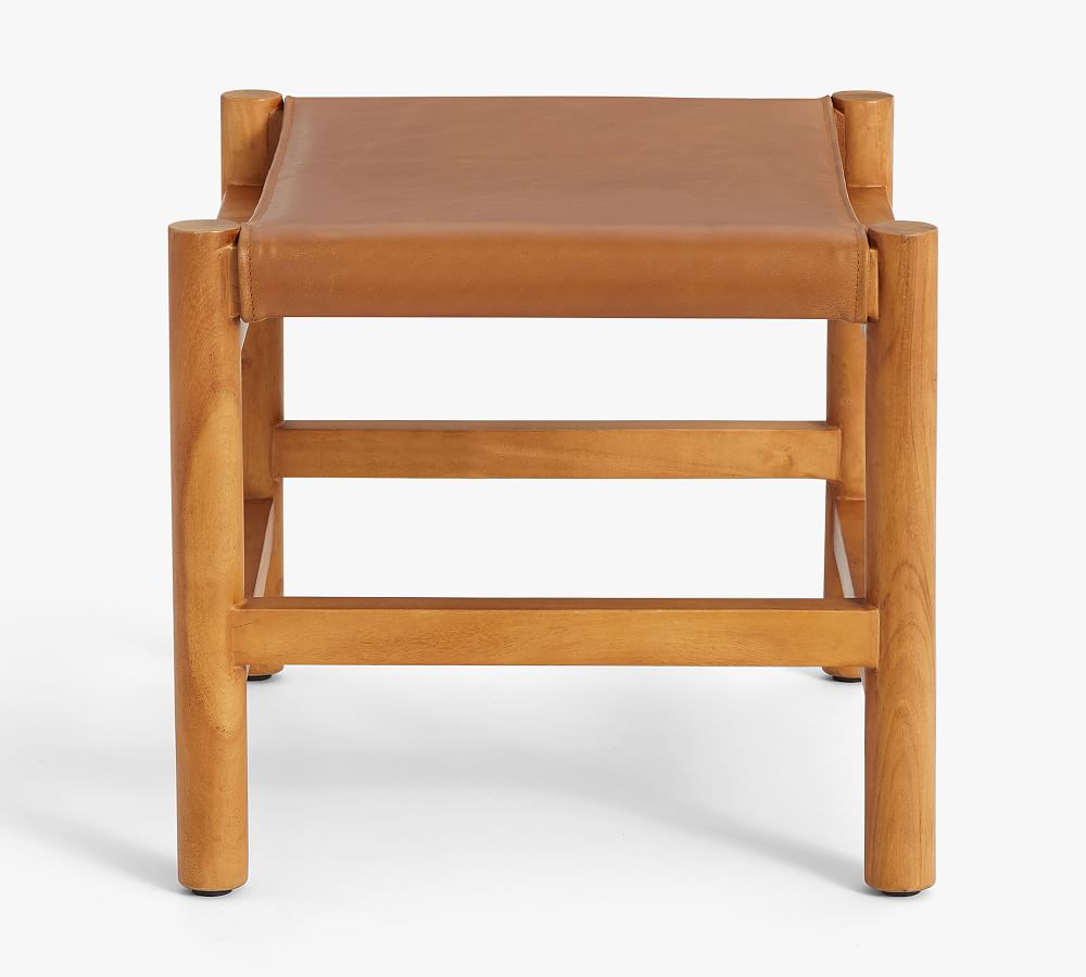 Danish Leather Sling Stool Pottery Barn
