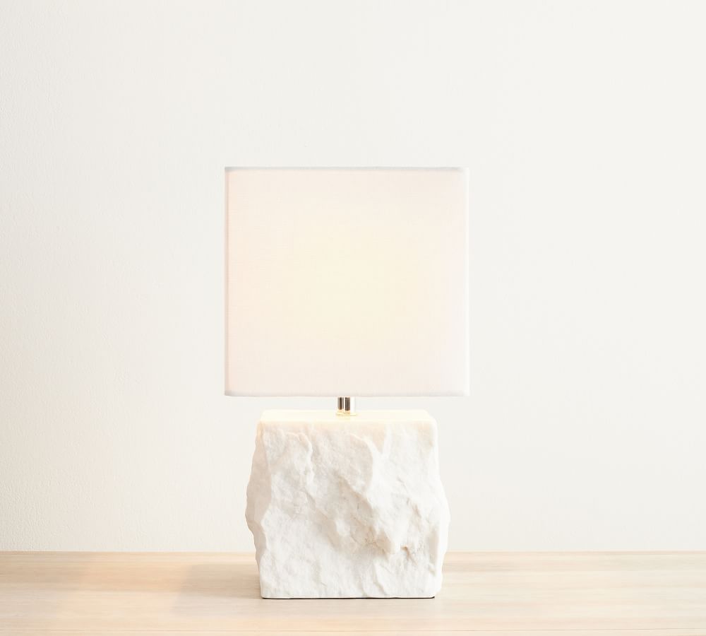 Amara Chiseled Marble Table Lamp Pottery Barn