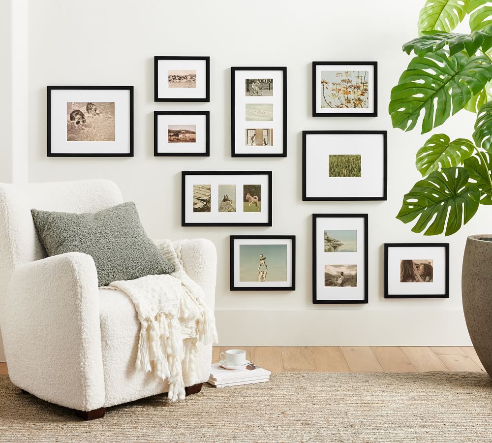 Multi-Mat Wood Gallery Assorted Frames - Set of 10 | Pottery Barn