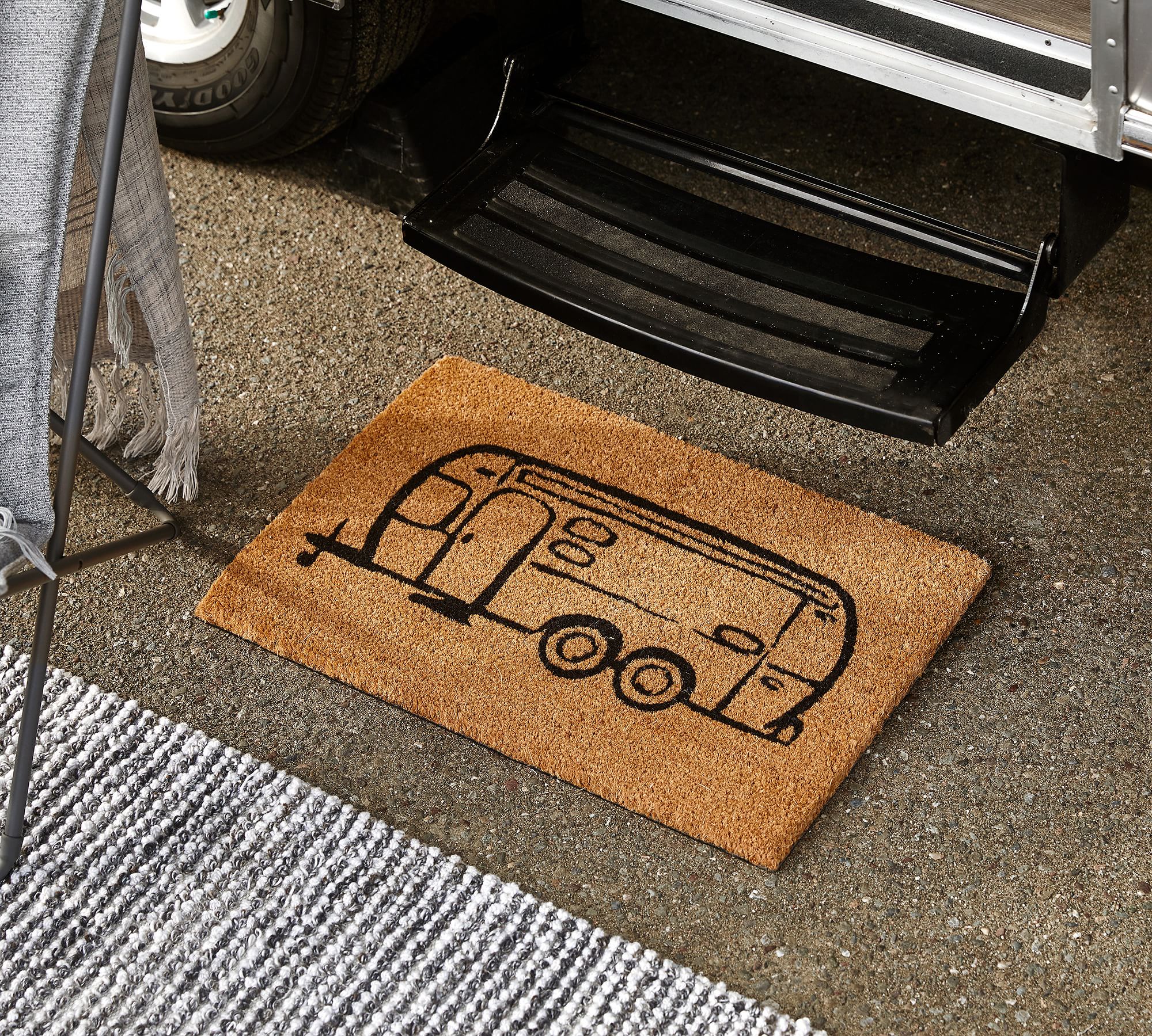 NEW Pottery Airstream Always Home Doormat floor entry mat Camping RV  Trailer