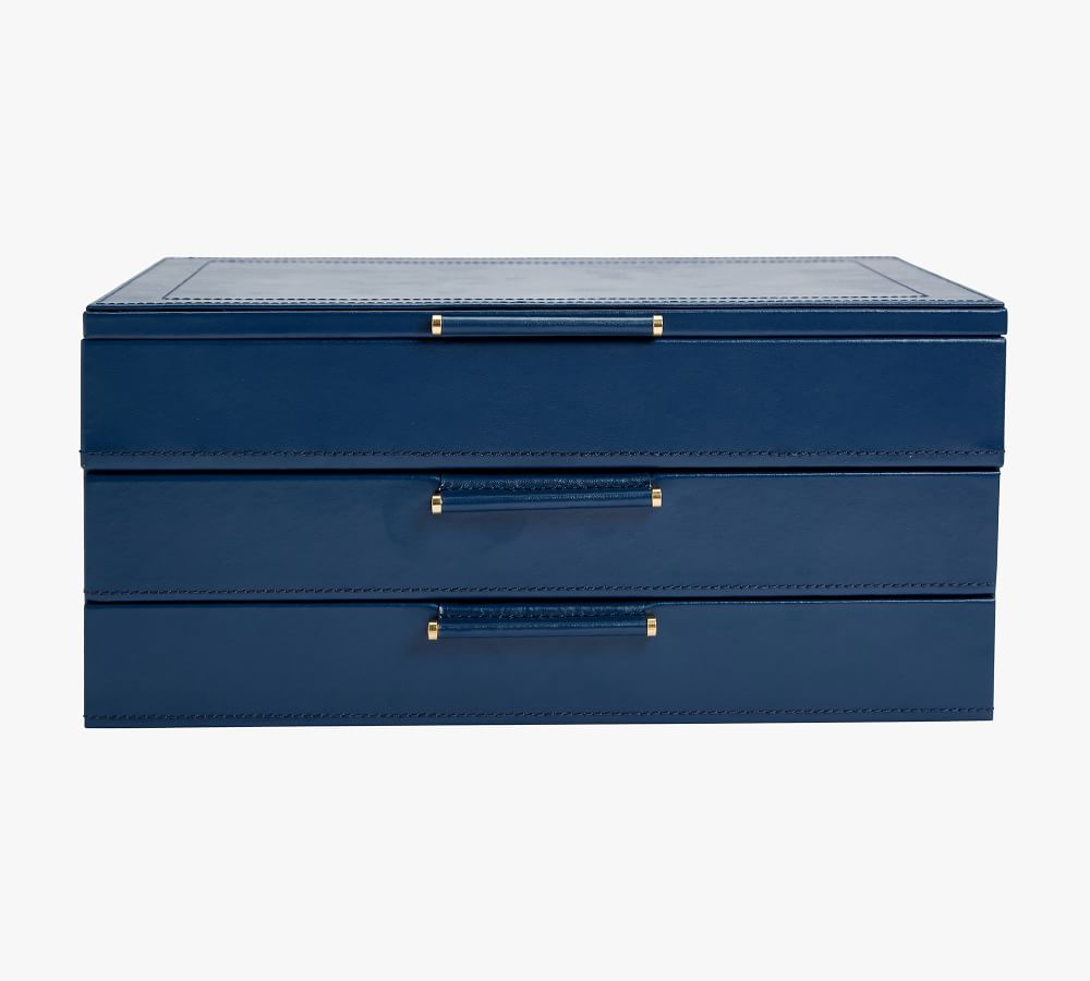 Sophia Leather Jewelry Box Jewelry Organizer Pottery Barn