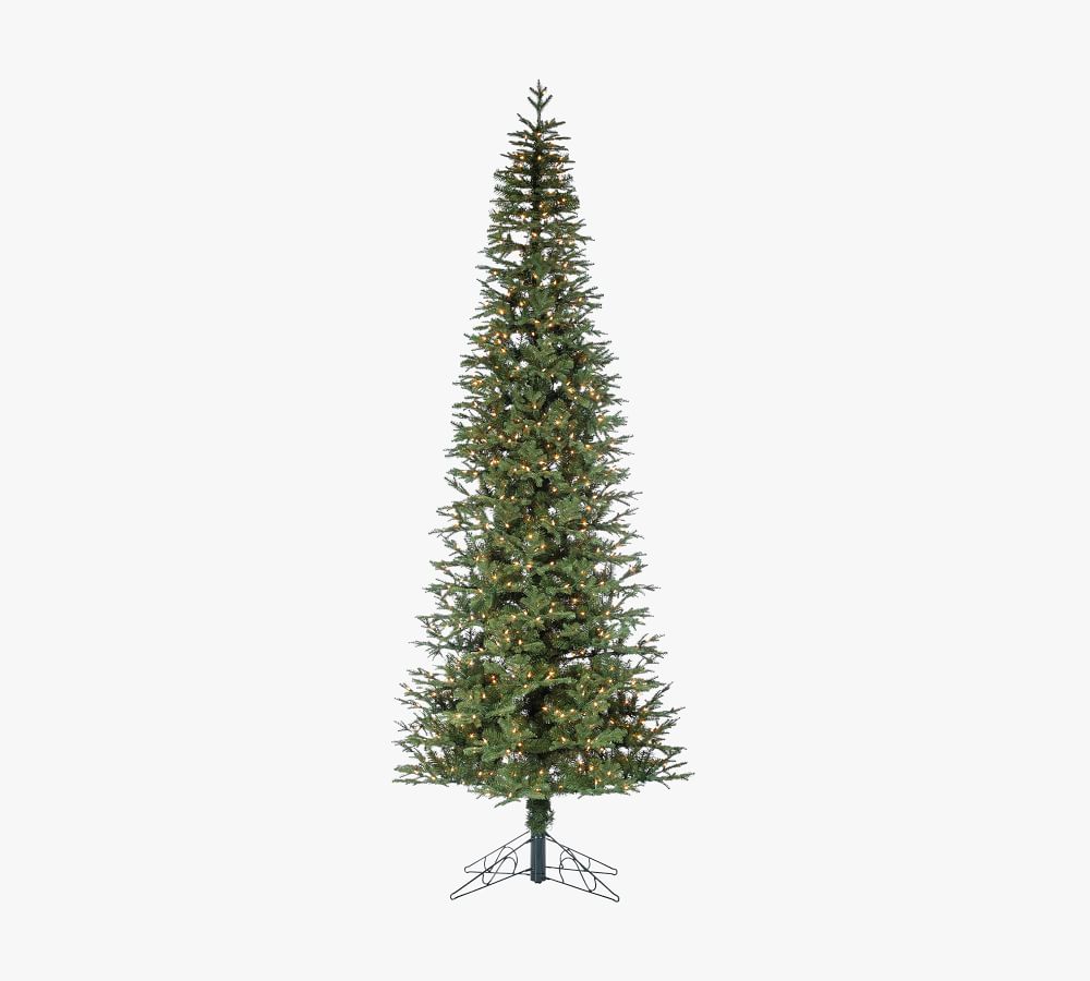 PreLit Narrow Jackson Pine Artificial Christmas Trees Pottery Barn
