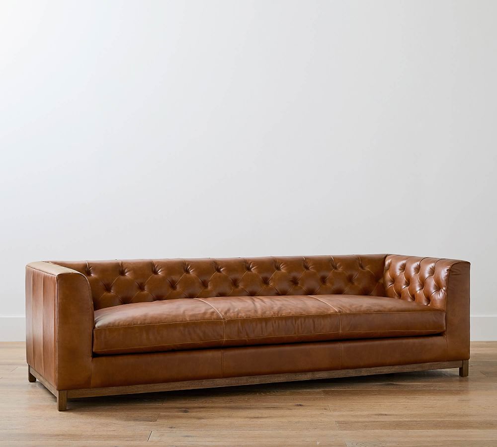 Henley Tufted Leather Sofa Pottery Barn