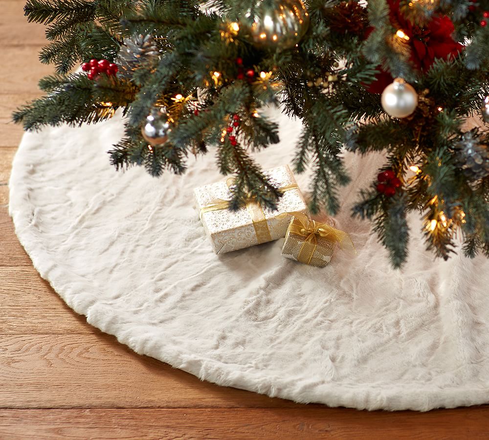 Faux Fur Alpaca Tree Skirt Pottery Barn