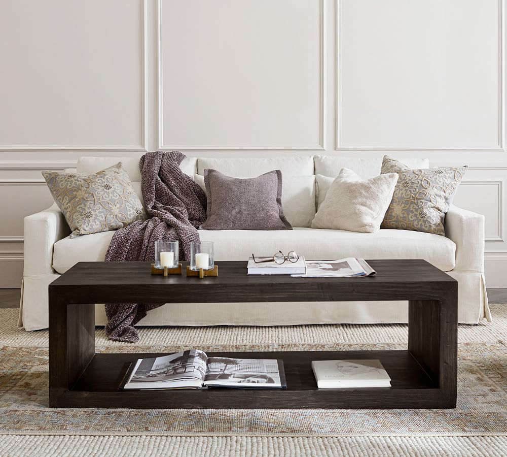 York Slope Arm Deep Seat Slipcovered Fabric Sofa Pottery Barn