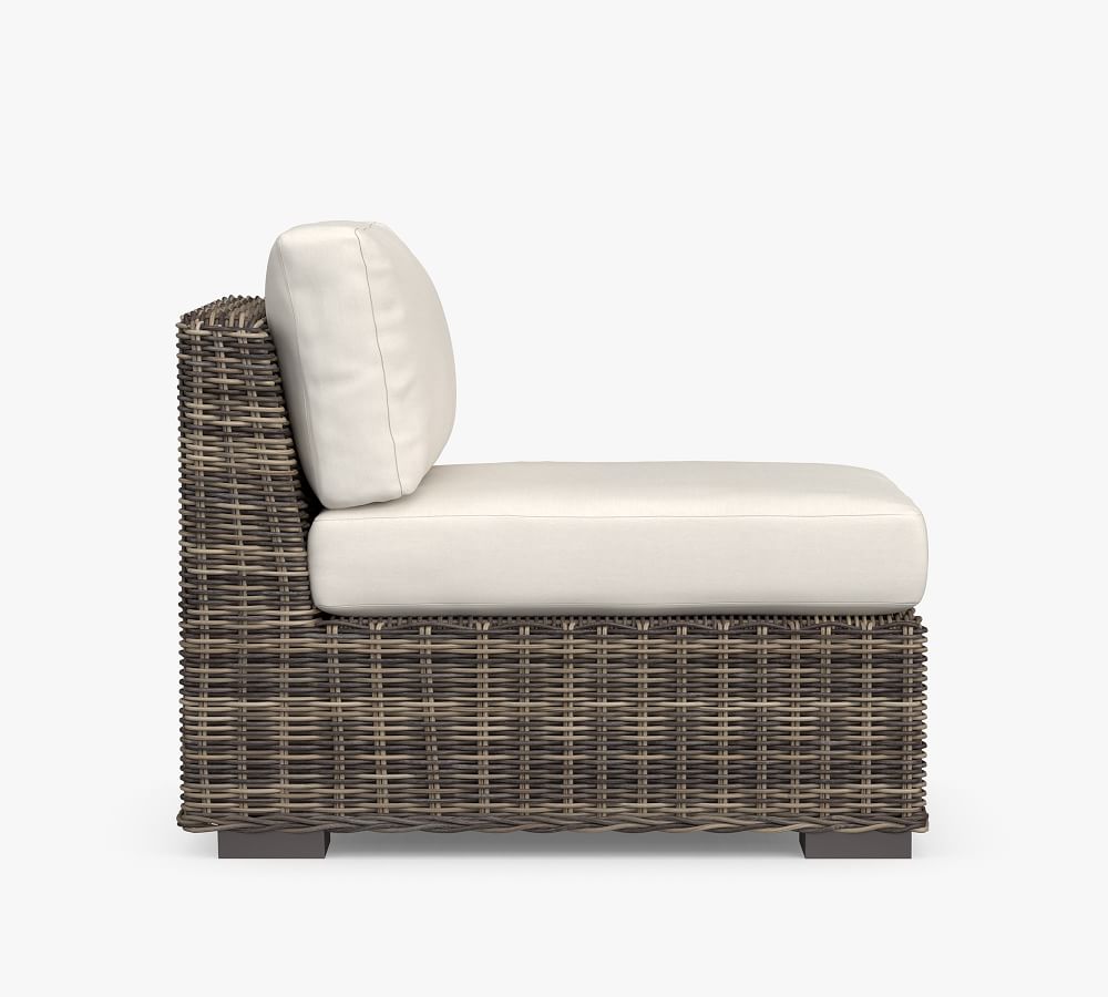 Huntington AllWeather Wicker Roll Arm Outdoor Sectional Components