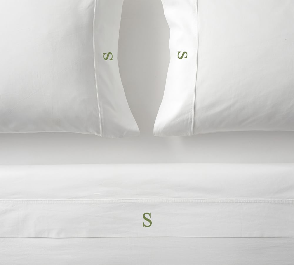 400-Thread-Count Organic Percale Sheet Set | Pottery Barn