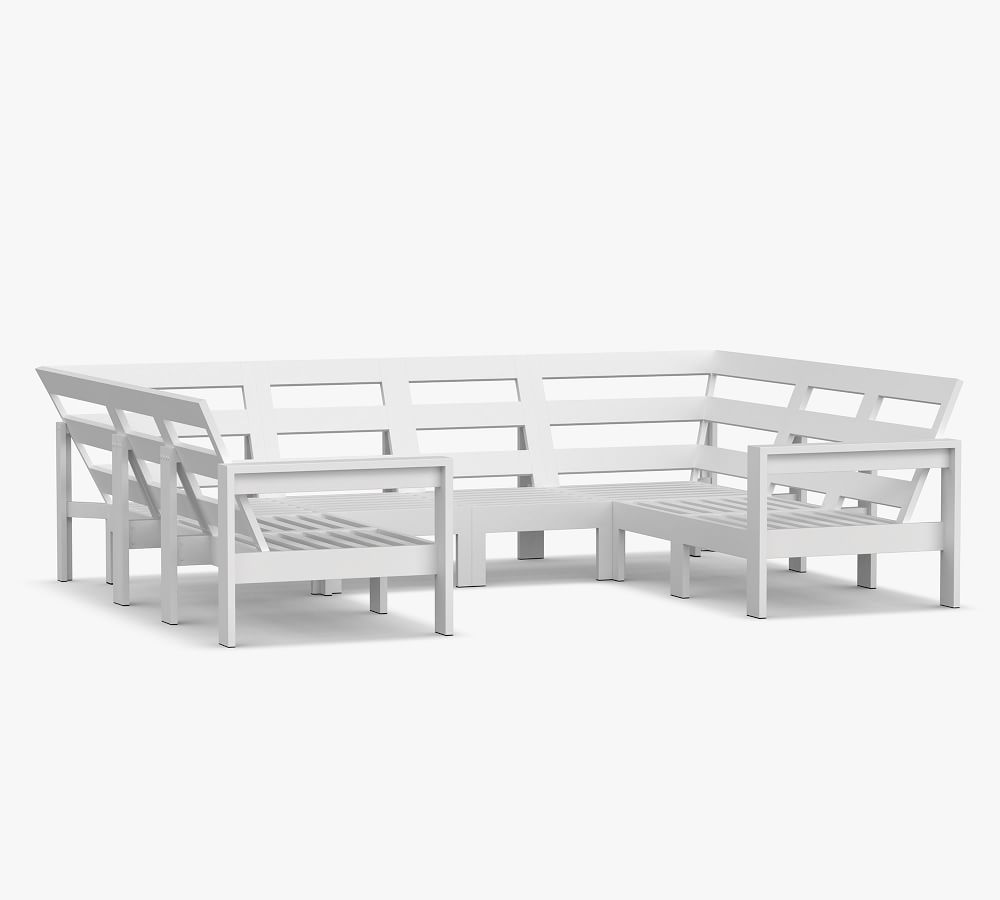 Malibu Metal 8Piece UShaped Sectional Pottery Barn