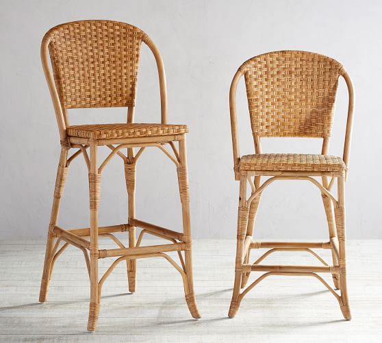 woven rattan counter stools