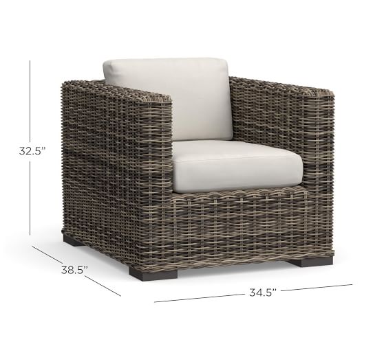 square rattan chair