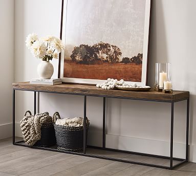 Malcolm 84 Console Table Pottery Barn, Long Foyer Console Table