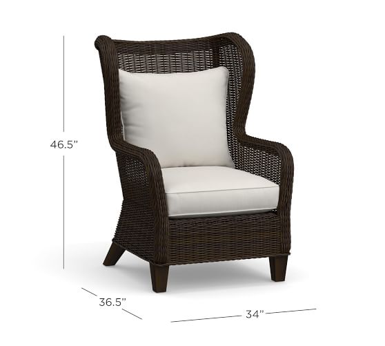 high back wicker chair outdoor