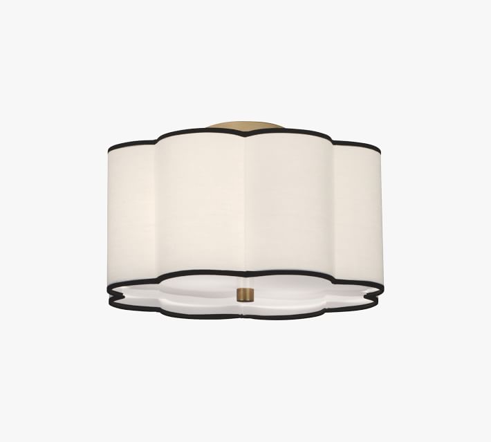 pottery barn scalloped flush mount