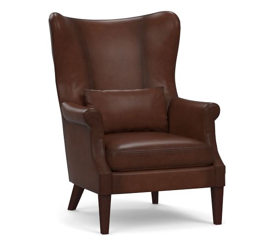 champlain wingback leather armchair