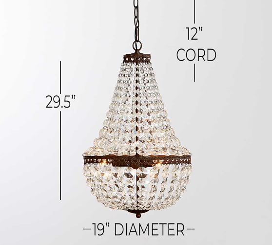 Mia Crystal Chandelier | Pottery Barn