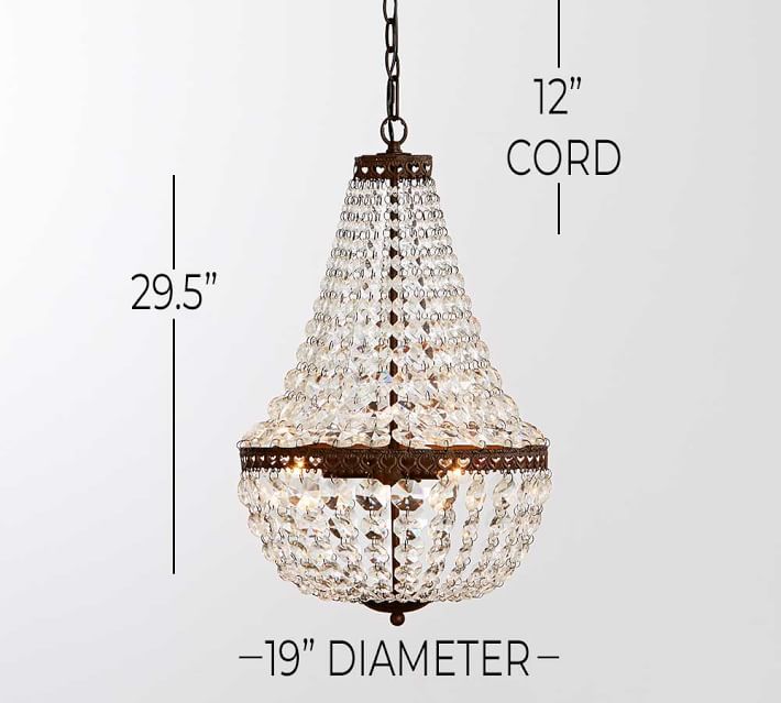 pottery barn mia chandelier