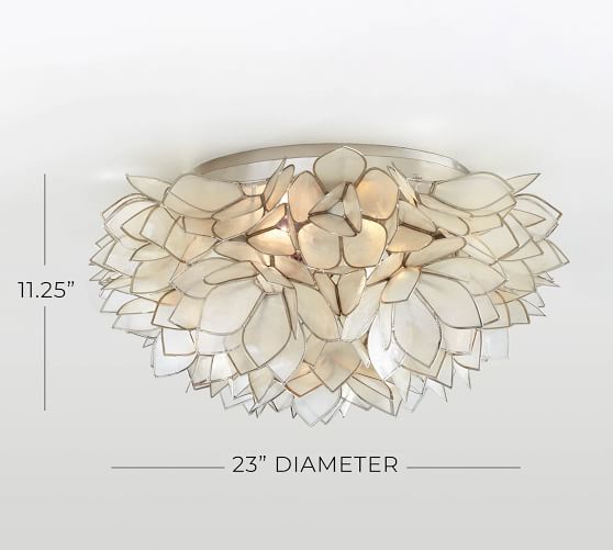 capiz petal flush mount