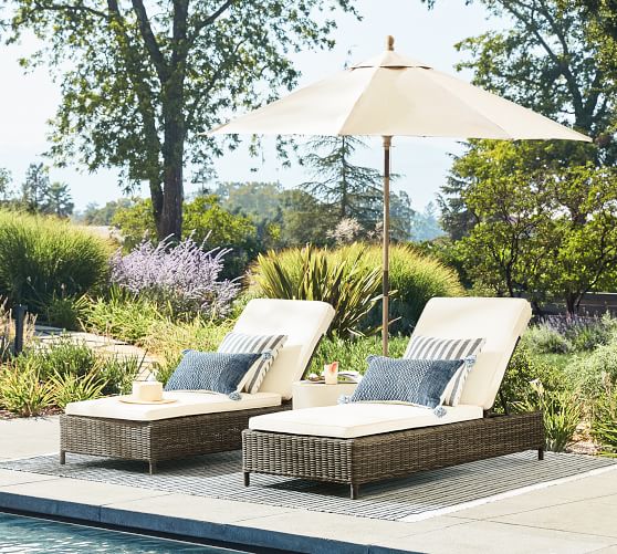 rattan patio chaise lounge