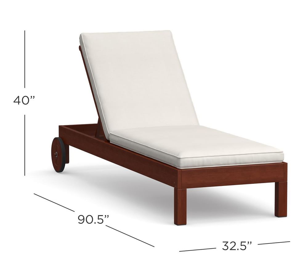 Chatham Outdoor Chaise Lounge, Honey Pottery Barn