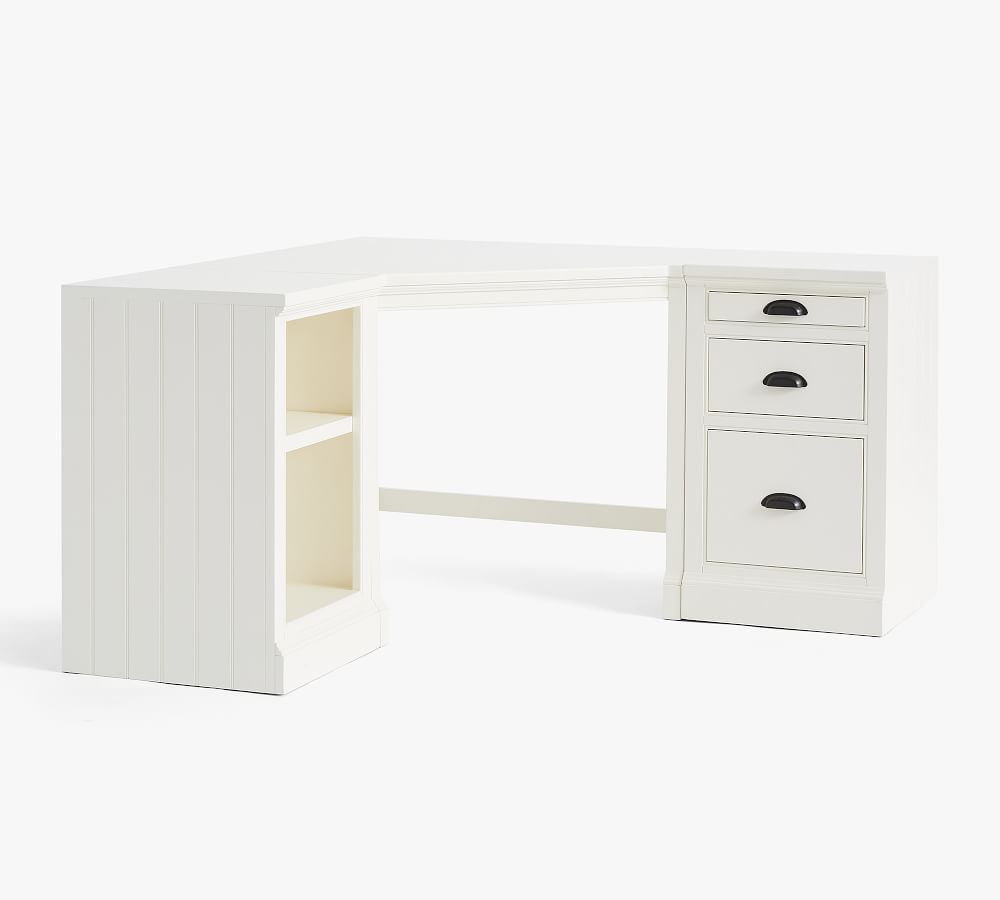 Aubrey Corner Desk with Bookcase & File Cabinet | Pottery Barn