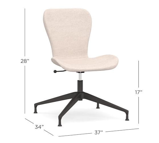 burke upholstered swivel desk chair