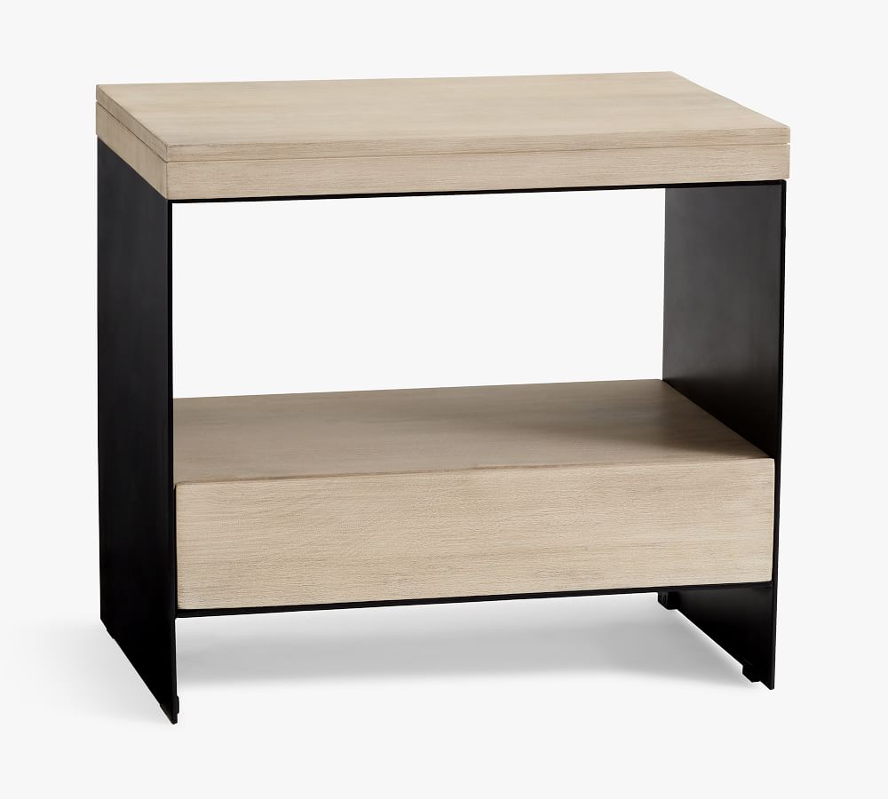 Cayman 24" Wood & Metal Nightstand Pottery Barn