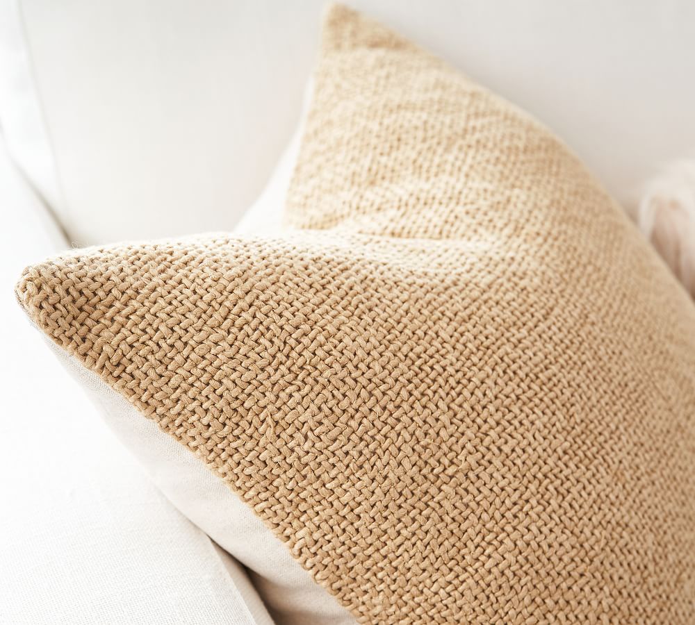 Faye Linen Textured Pillow Covers Pottery Barn