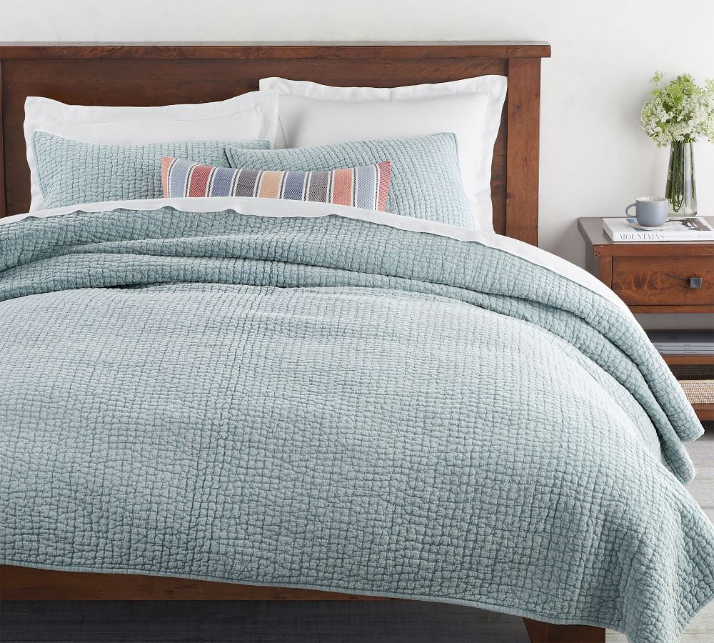 pottery barn blue duvet