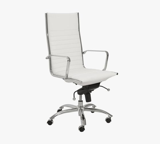 high back desk chair white