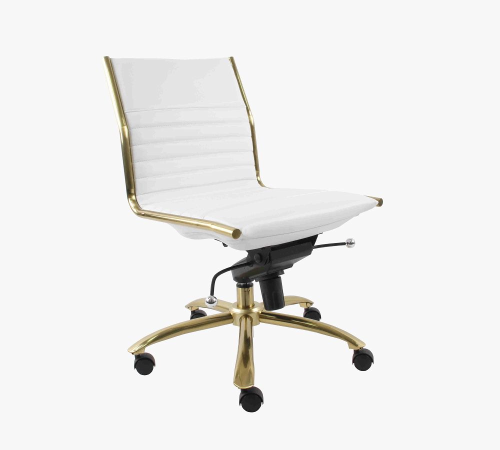 Fowler Armless Swivel Desk Chair Pottery Barn