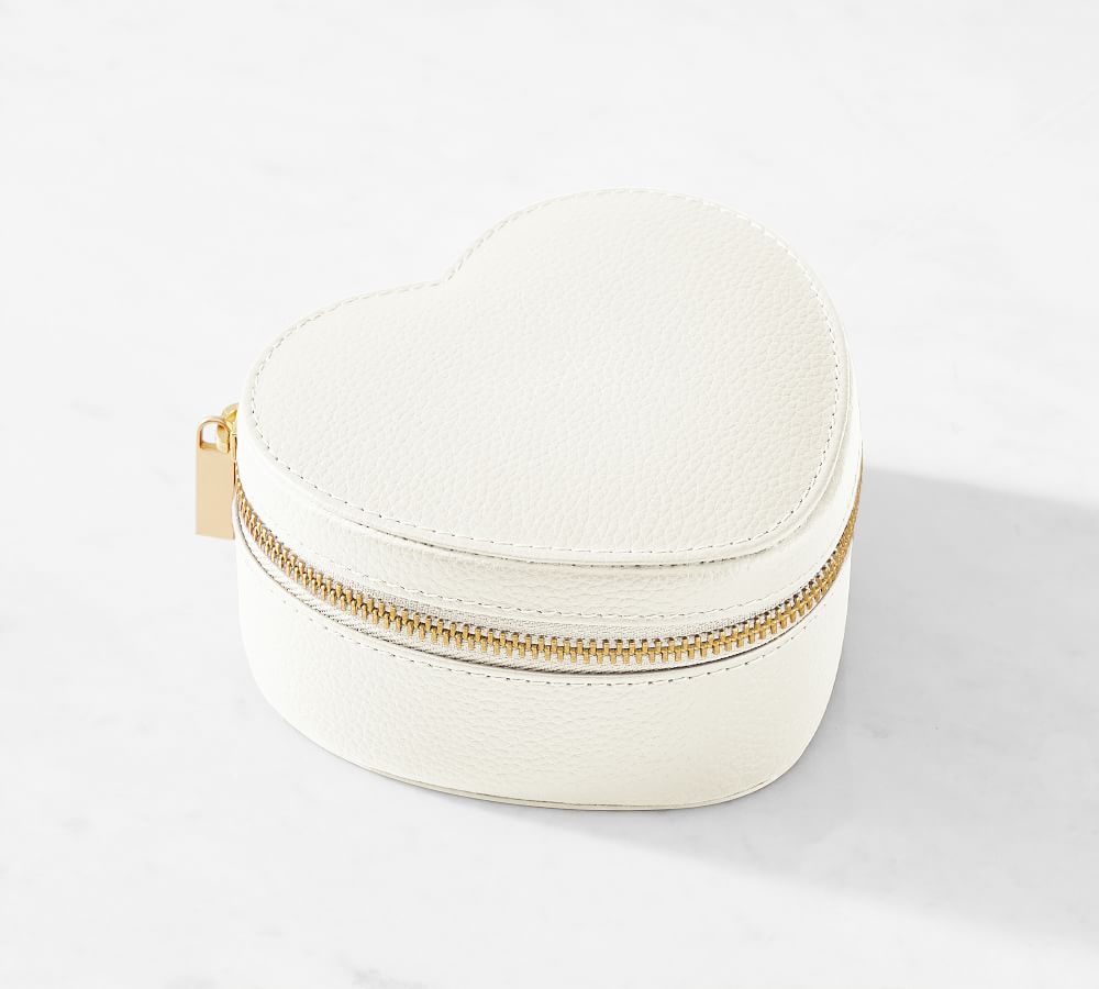 Quinn Heart Shaped Leather Jewelry Box Pottery Barn