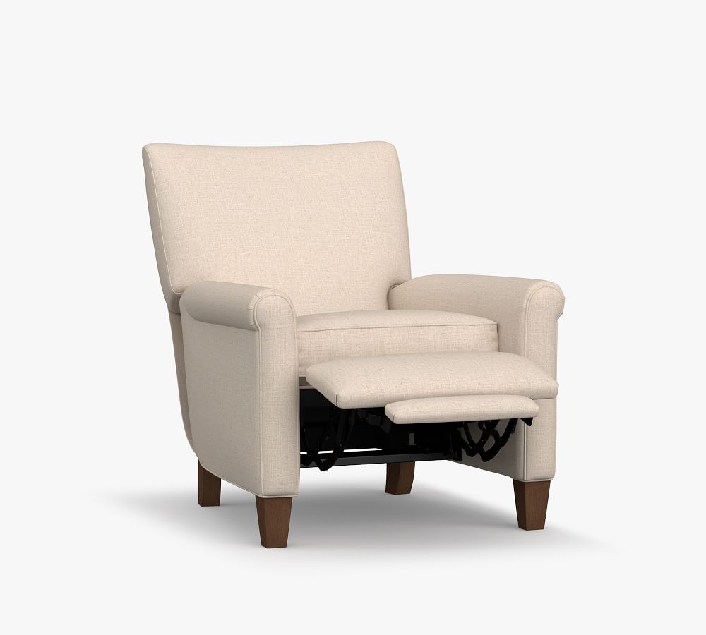 Irving Roll Arm Upholstered Recliner Chair Pottery Barn