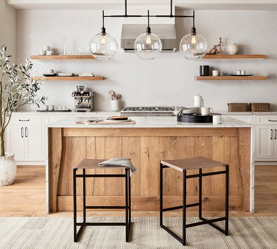 pottery barn backless bar stools