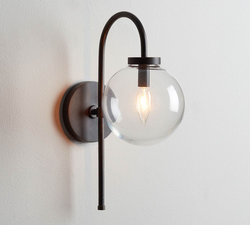 glass globe sconce