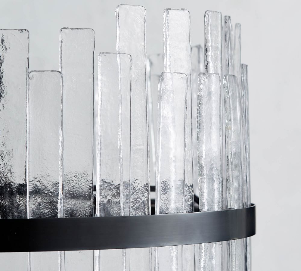 Sander Staggered Glass Round Chandelier Pottery Barn