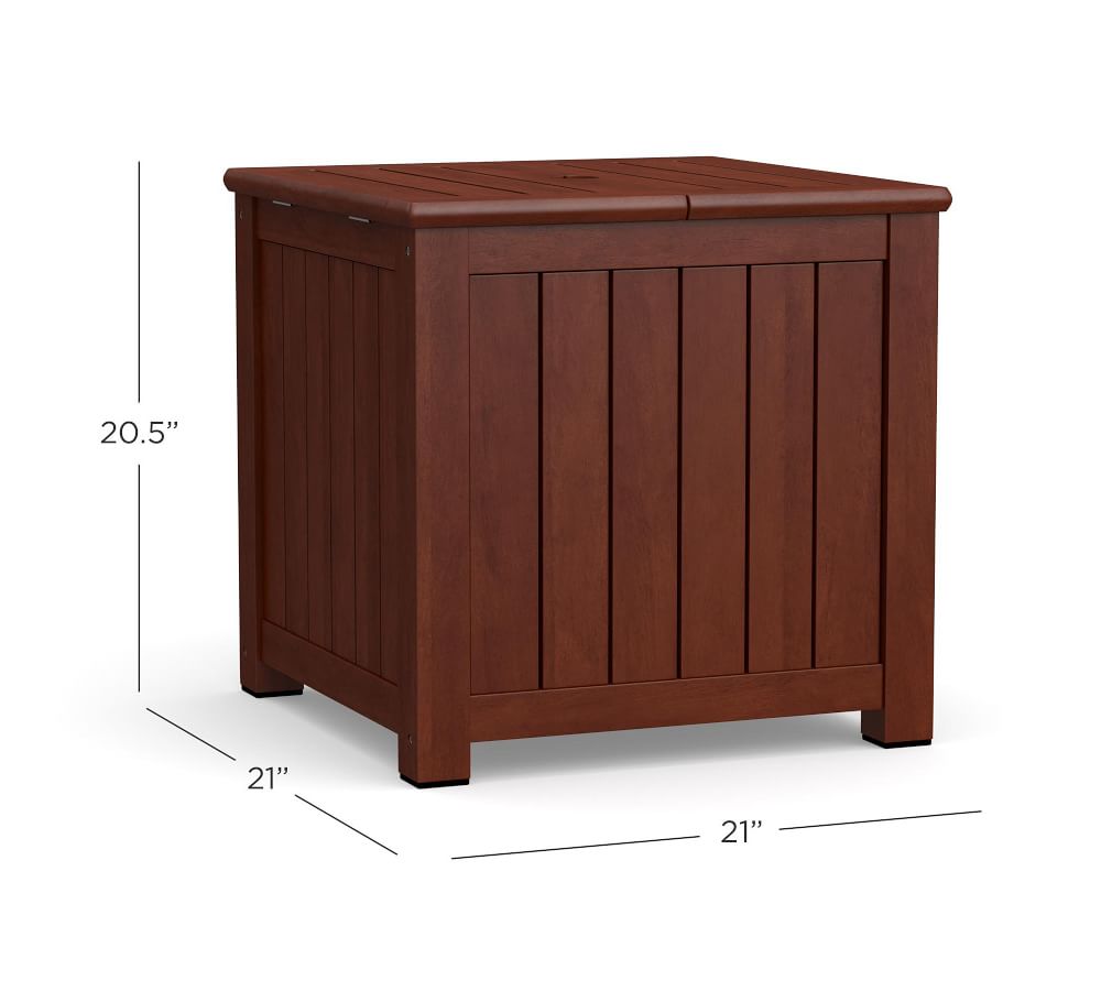 Chatham Umbrella Stand Side Table, Honey Outdoor Umbrellas Pottery Barn