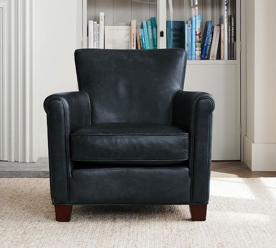 irving leather armchair